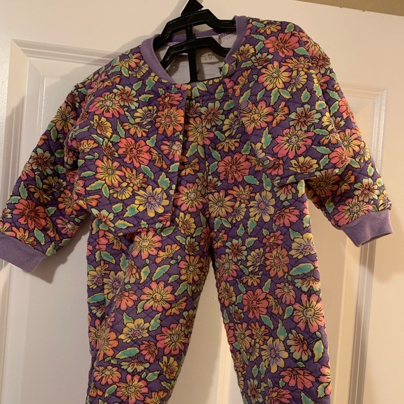 Vintage KEDS Kids Bright Floral 2pc Set - Picture 3 of 6